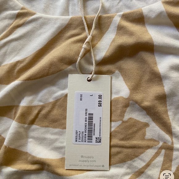 NEW Z SUPPLY adison vacances midi dress in beige - Picture 7 of 10